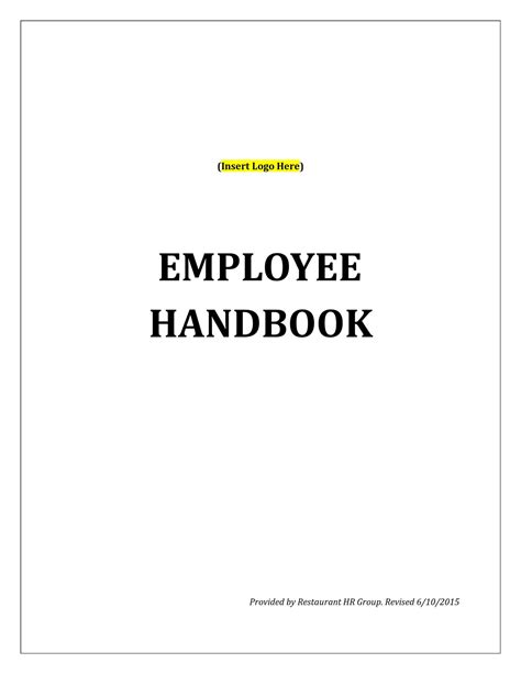 Free Printable Employee Handbook Templates [PDF, Word, Excel]