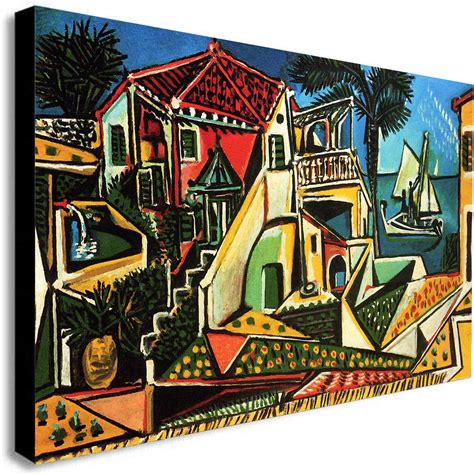 Pablo Picasso Mediterranean Landscape Canvas Wall Art Framed Print Various Sizes A1 32x24