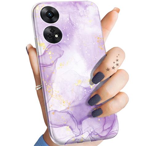 Etui Do Oppo Reno 8T Wzory Fioletowe Fiolet Kształty Obudowa Pokrowiec