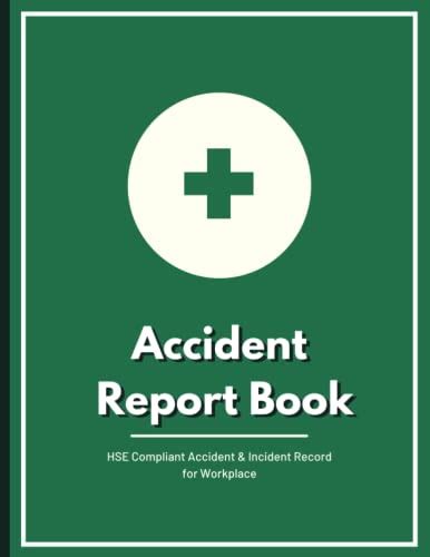 Accident Report Book Hse Compliant Accident Incident Record Sheets