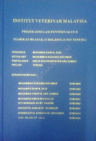 Projek Simulasi Penternakan II Syarikat Muafakat Holding Unit Tenusu