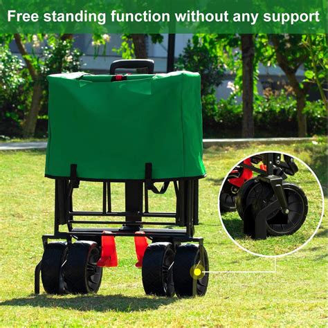 black folding push wagon cart bundle green push pull wagon  wide