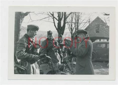 Foto Wk Pz Abw Komp Inf Rgt Soldaten Mit Motorrad