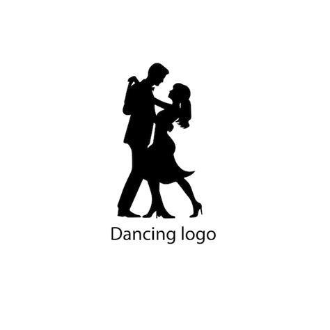 Diseño De Vector De Logo De Baile De Pareja Vector Premium