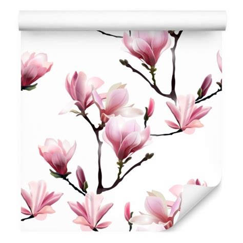 Tapeta magnolia kwiaty rośliny gałązki do sypialni FW 4362 VER 53