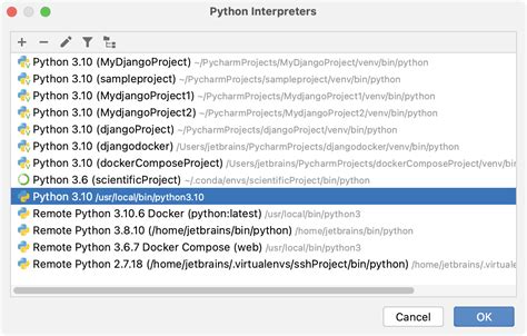 Configure A Python Interpreter Pycharm Documentation