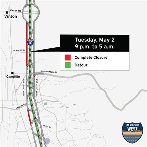 Texas Department of Transportation El Paso road closures for week of ...