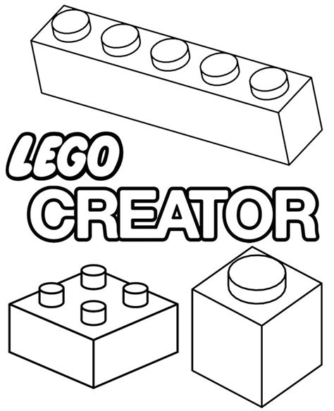 Lego Brick Coloring Page Coloring Pages