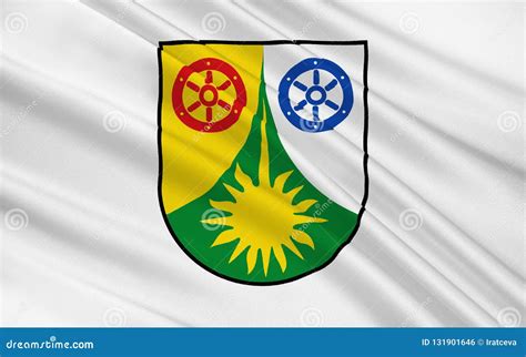 Bandera De Donnersbergkreis De Renania Palatinado Alemania Stock De