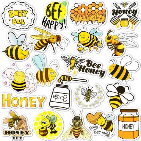 Bee Stickers Honey Bee Stickers Honey Stickers For Waterproof Bee