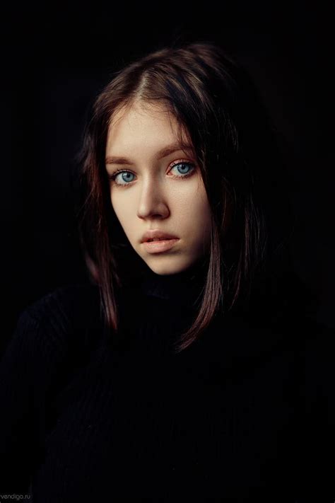 Hd Wallpaper Evgeniy Bulatov Women Brunette Blue Eyes Looking At