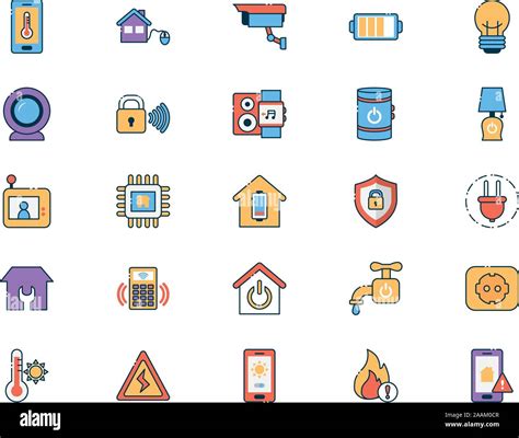 Smart Home Icon Set Vector Design Stock Vector Image Art Alamy