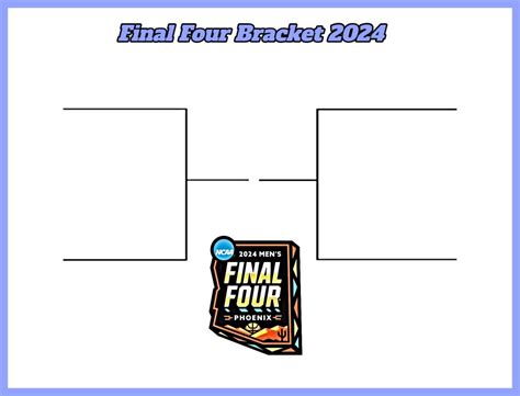 Print This Final Four Bracket For 2024 March Madness Interbasket