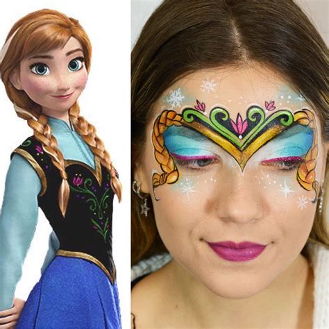 Stunning Anna Frozen Face Painting