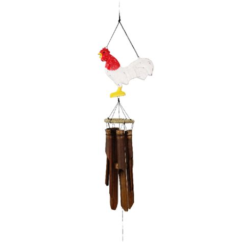 Blizzard Rooster Silhouette Bamboo Wind Chime The Tiny Terra