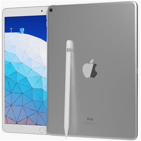 Apple iPad Air 3 10.5 (2019) WiFi & Cellular Silver 3D Model $39 ...