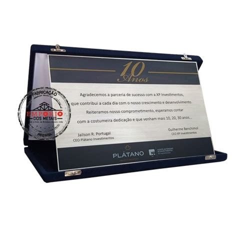 Placa Men O De Agradecimento Placas De Homenagem