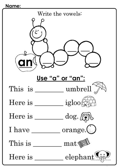 Grammar For Beginners A Or An Worksheet Free Esl Printable A An Worksheets Printable