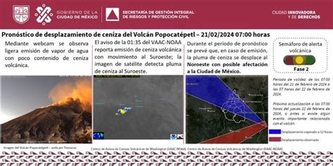 El Popocat Petl Se Muestra Con Enormes Fumarolas Reporte Diario Vallarta