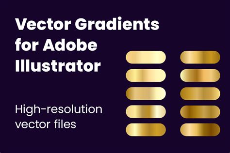 Gold Vector Gradients Adobe Illustrator Graphic By Sprout Mockups · Creative Fabrica