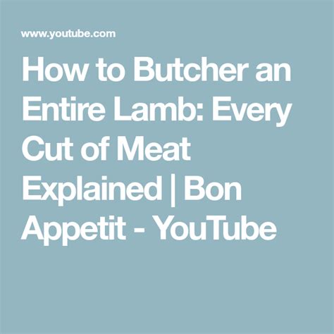 How To Butcher Lamb At Home Every Cut Explained Artofit