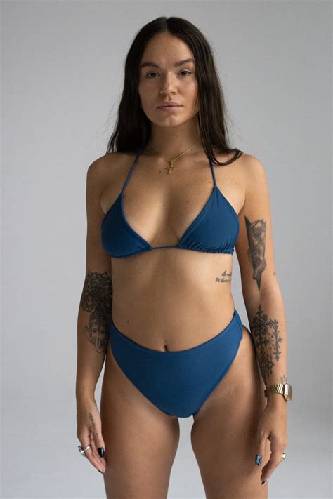 Tr Jk Tna G Ra Od Bikini Wi Zana Classic Niebieski Noche Modne Lato Bodya Eu