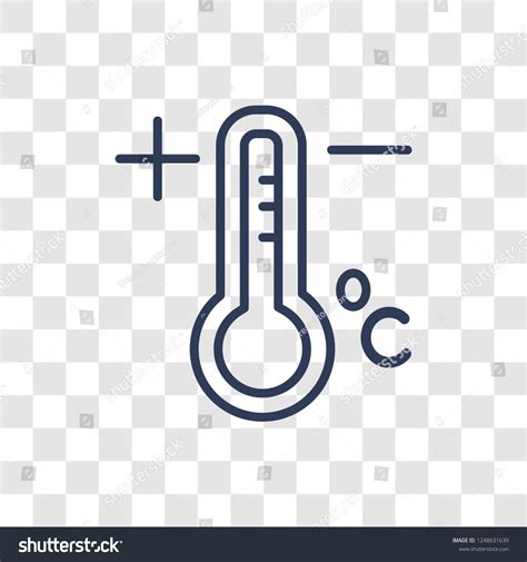 Temperature Icon Trendy Linear Temperature Logo Stock Vector Royalty