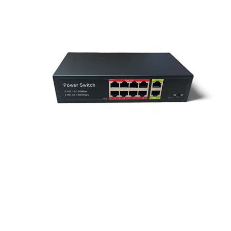 8 Port Poe 100mbps Viper Pro Switch With 2 Uplink Port Aaa Cctv