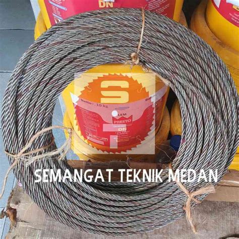 Jual Mm Kabel Seling Sling Tali Kawat Lapis Baja Steel Wire Rope Mm