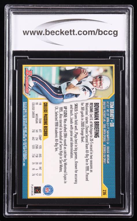 Tom Brady Bowman Rc Bccg Pristine Auction