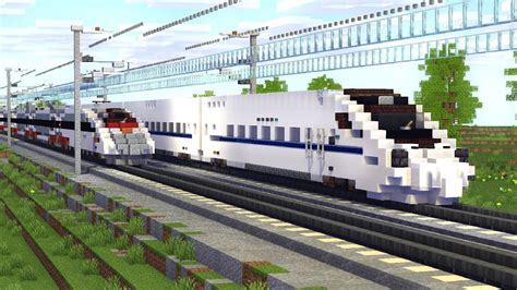 Minecraft High Speed Rail Train Animation 2 Youtube