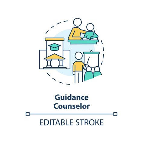 Guidance counselor concept icon. Help for students. Career in advocacy