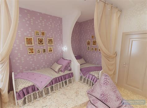 Детская комната для девочек в современном классическом стиле