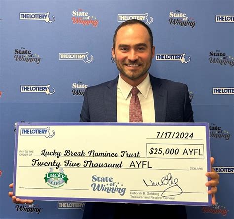 Mass State Lottery Winner 25k A Year For Life Prize Won In July