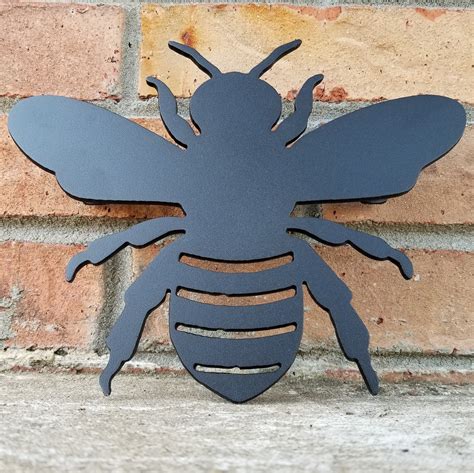 Ships In Days Garden Bumble Bee Metal Sign Bee Garden Wall Decor