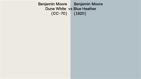 Benjamin Moore Dune White Vs Blue Heather Side By Side Comparison