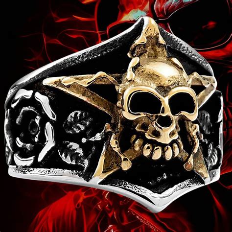 Chevalière Biker Argent Ma Bague Tête de Mort