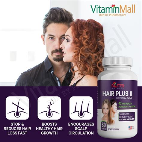 Hair Plus Ii With Amino Acids Hair Growth Supplement Stop Hair Loss