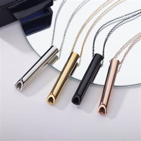 Breathing Necklace Breathing Pendant Breathing Straw Stress Relief