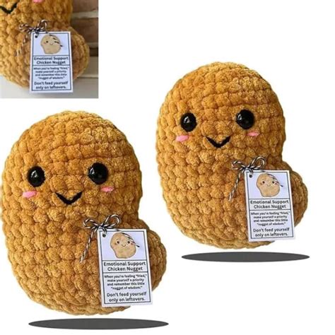 1pc Emotional Support Chicken Nugget Card Cute Handmade Plush Chicken Doll Uk £746 Picclick Uk