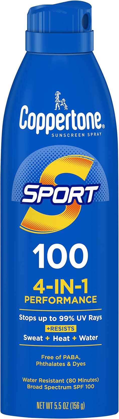 Coppertone Sport Sunscreen Spray Spf 100 Water Resistant Continuous Spray