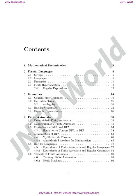 Solution Formal Languages Automata Theory Complete Notes Mathematical