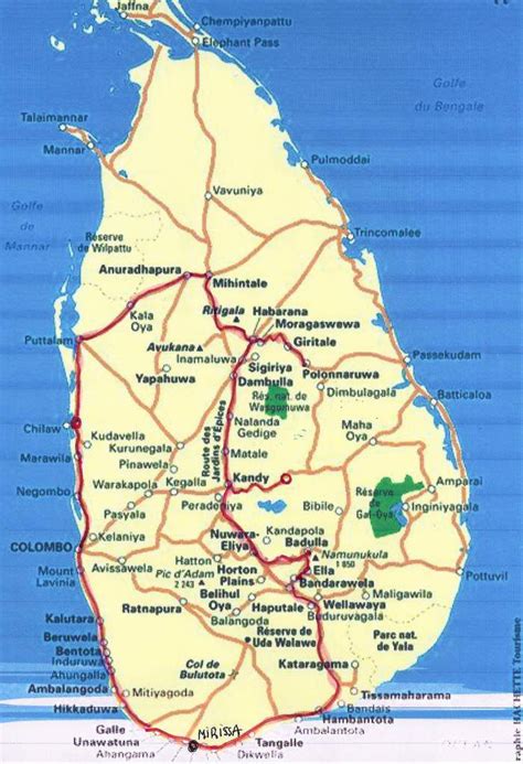 Carte Sri Lanka A Imprimer Cartes Touristiques Du Sri Lanka Pour