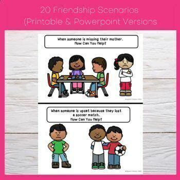 Friendship Scenario Cards By Spark Interest With Sara TpT