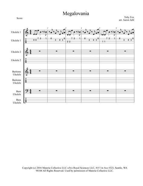 Megalovania From Undertale Arr Aaron Juhl By Toby Fox Sheet Music