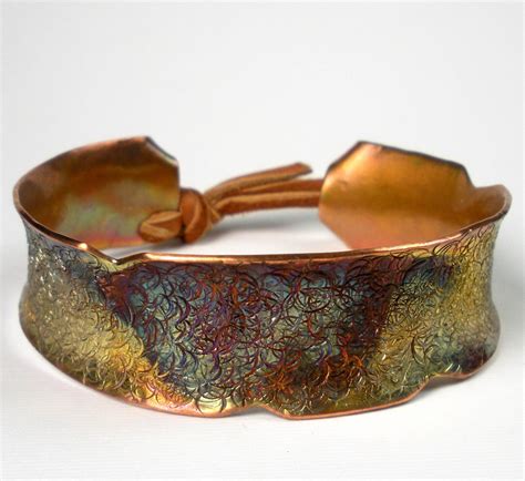 Hammered Cuff Bracelet Copper Cuff Womens Copper By Febrarose