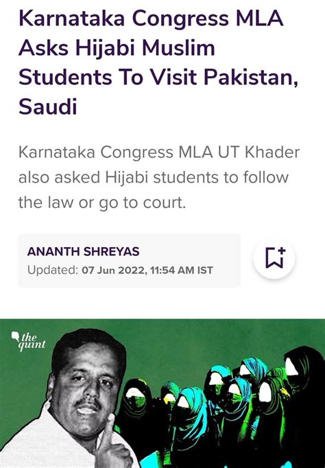 Muslim Spaces On Twitter Karnataka Congress Muslim Mla Khader Told