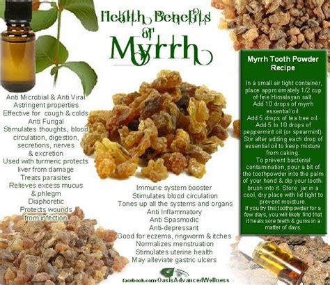 Health benefits of Myrrh | Nutrition, Essential oil recipes, Essential ...