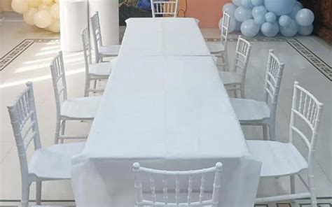 Rent Buffet Table With Stretched White Cover AED 50 Hafla UAE