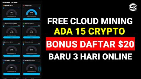 Baru Rilis Free Cloud Mining Bitcoin Bnb Ltc Trx Tercepat